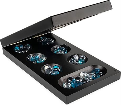 Legacy Deluxe Mancala Classic Game with  Colored Glass Stones