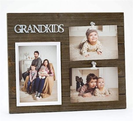 Fashioncraft Frames Brown/Silver 'Grandkids' Triple Frame