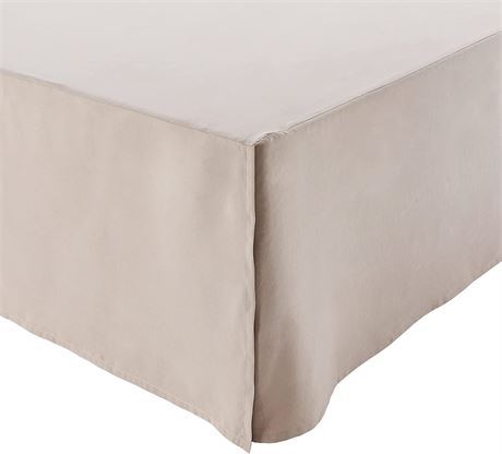 Amazon Basics Lightweight Pleated Bed Skirt - Queen, Taupe