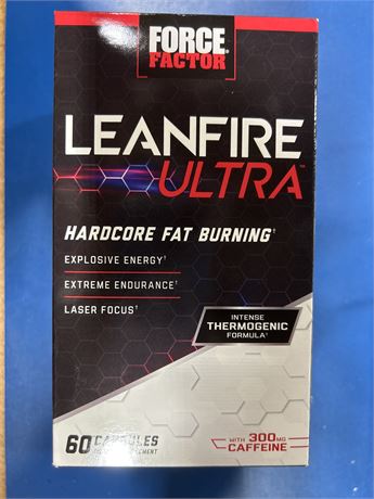 Force Factor Leanfire Ultra - 60 Capsule - New - Exp 8/23