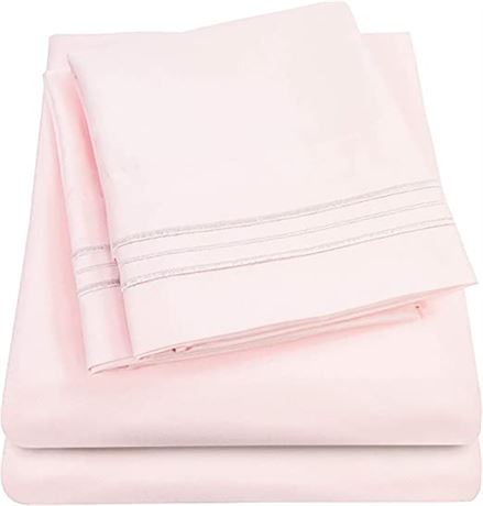 1500 Supreme Collection King Sheet Sets Pale Pink