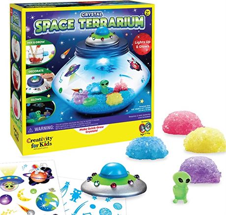 Creativity for Kids Crystal Space Terrarium Kit - Crystal Growing Kit for Kids