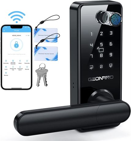 Wi-Fi Smart Fingerprint Door Lock Keyless Entry Door Lock with Handle