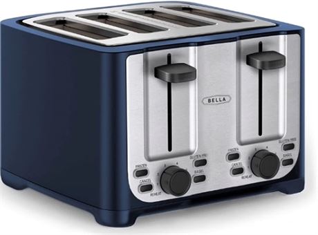 BELLA 4 Slice Toaster with Auto Shut Off - Blue