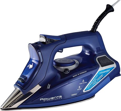 Rowenta Steam Force Stainless Steel Soleplate Steam Iron for Clothes