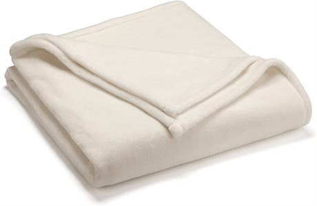 Vellux Sheared Mink Full/Queen Blanket, Ivory