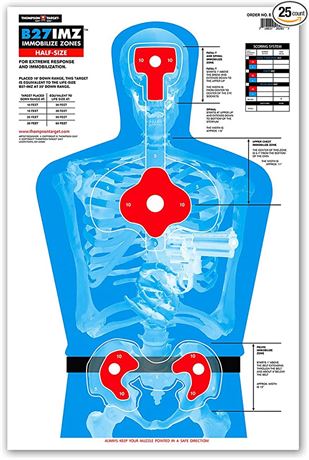 B27-IMZ Human Silhoutte Paper Shooting Targets