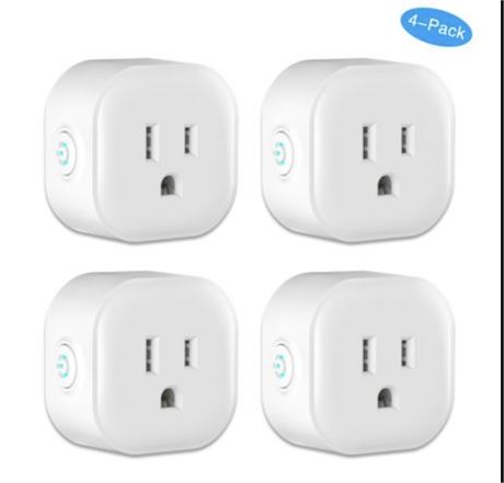 WiFi Smart Outlets - Compatible with Alexa and Google Home - 4 Pack