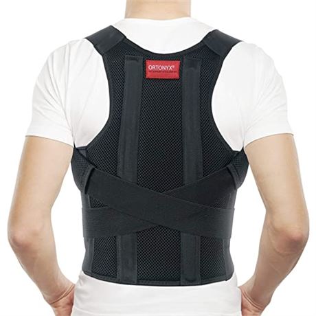 ORTONYX Comfort Posture Corrector, Adjustable Support Back Brace, Size Small