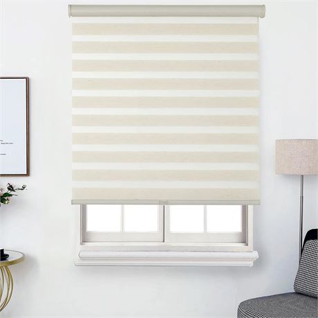 Everyday Celebration Faux Linen Zebra Shade, Natural Linen