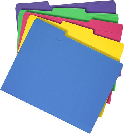 Amazon Basics File Folders Assorted Colors 25ct