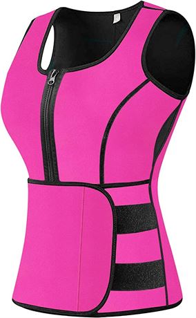 Sweat Vest Waist Trainer - Pink - 4XL