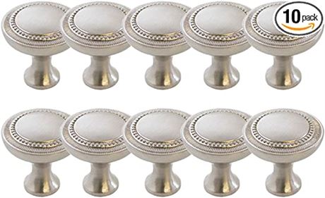 Design House 182386 Regal Knob, 10-Pack, Brushed Nickel