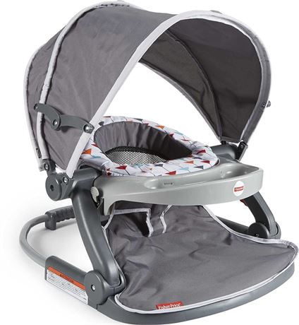 Fisher-Price Arrows Away on-the-Go Sit-Me-up Floor Seat in Grey Multi