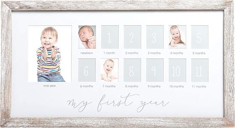 Pearhead My First Year Photo Moments Baby Keepsake Picture Frame