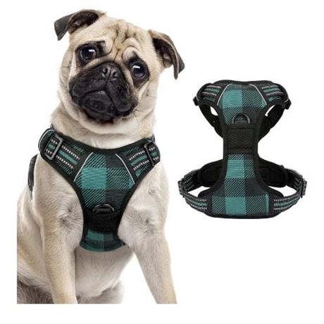 rabbitgoo Dog Harness - Green/Black - Small