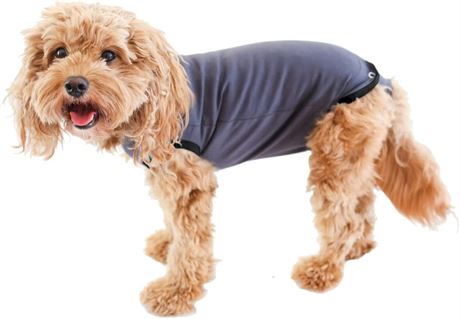 BellyGuard - After Surgery Dog Recovery Onesie - Large - Grey