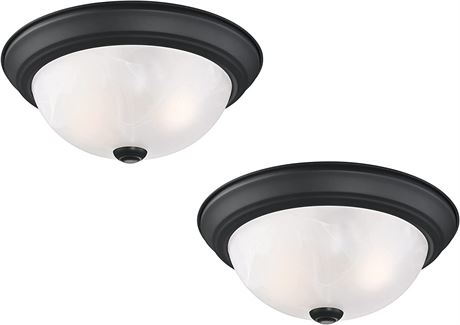 Design House 588251 2pk Ceiling Light, 2, Matte Black, 2 Count