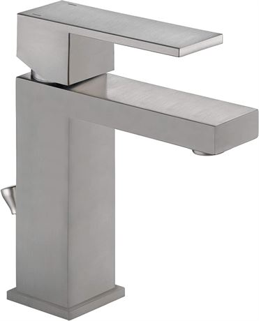 Delta Faucet Modern Single Hole Bathroom Faucet Brushed Nickel