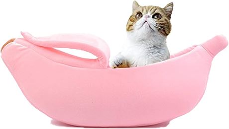 Cute Pink Banana Pet Bed 24.5 Inch