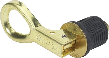 Moeller Snap-Tite Boat Bailer Plug (1-Inch, Brass)