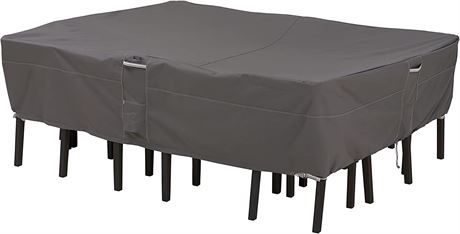 Ravenna Water-Resistant 108in Rectangular/Oval Patio Table & Chair Set Cover