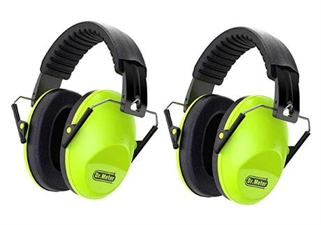 Kids Noise Reduction Earmuffs, 2 Pack, Green