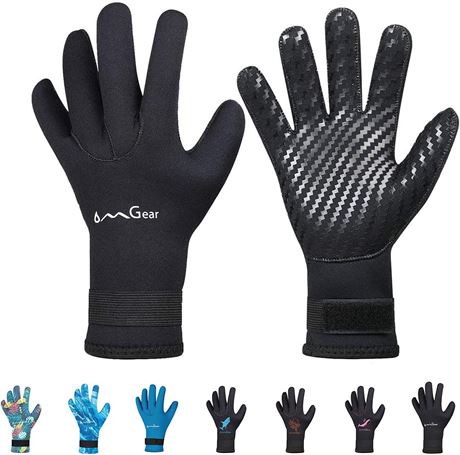 OMGear Neoprene Gloves - Black - Small