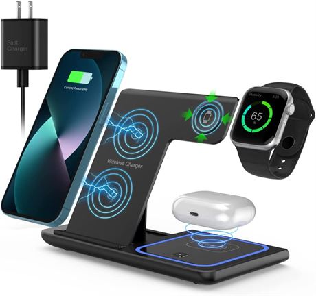 3 in 1 Wireless Charger Station for Apple