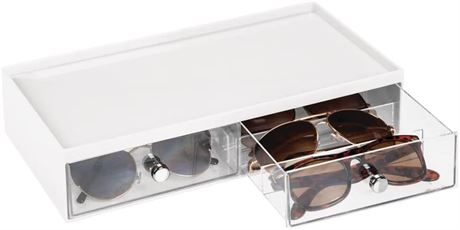 Wide Stackable Plastic Eye Glass Organizer Box