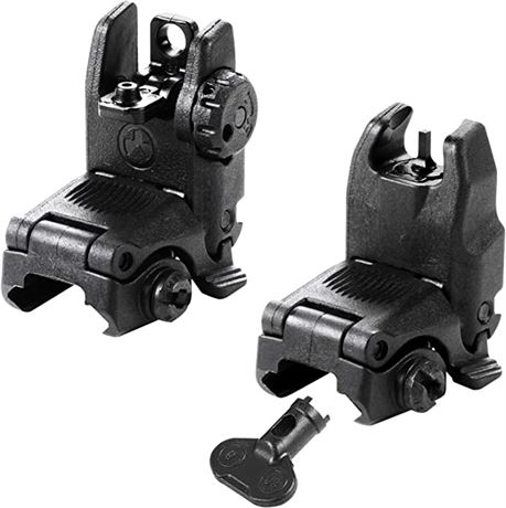 MBUS 2 Front & Rear Sight Set Fits Picatinny Rail, Black