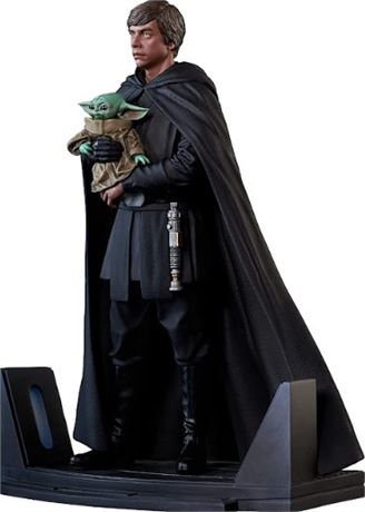 Star Wars Premier Collection: The Mandalorian: Luke Skywalker & Grogu Statue