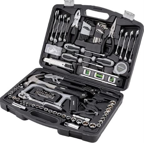 AmazonBasics 173-Piece General Home Repair and Mechanic's Hand Tool Kit Set