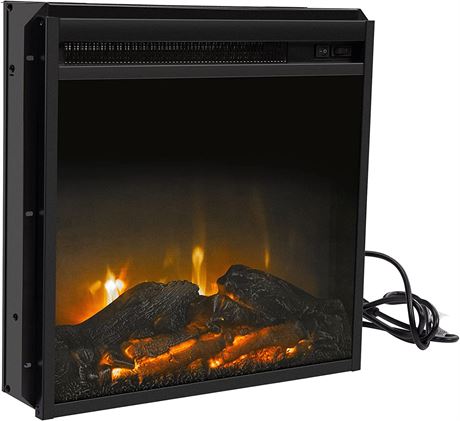 18” Electric Fireplace Insert, Freestanding & Recessed