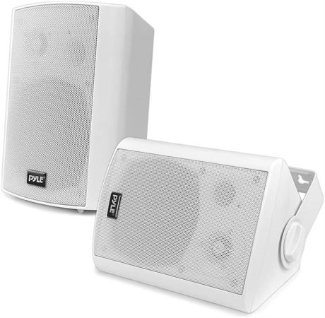 Pyle PDWR51BTWT Active + Passive Wireless Bluetooth Speaker (White)