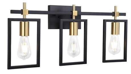 Hamilyeah Bathroom Vanity Light Fixture Over Mirror, Industrial 3 Light Wall