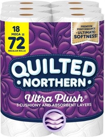 Quilted Northern Ultra Plush® Toilet Paper, 18 Mega Rolls