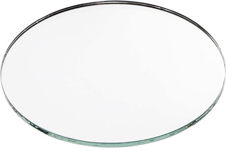 Plymor Round 3mm Non-Beveled Glass Mirror, 4", 14 count