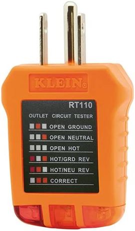 Klein Tools RT110 Outlet Tester, AC Electrical Receptacle Tester