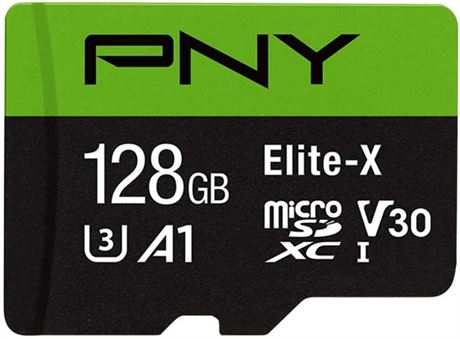 PNY 128GB Elite-X Class 10 U3 V30 microSDXC Flash Memory Card