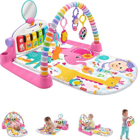 Fisher-Price FVY58 Deluxe Kick & Play Piano Gym, Pink