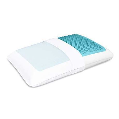 Comfort Revolution Blue Bubble Gel + Memory Foam Pillow