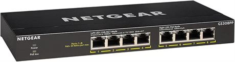 NETGEAR 8-Port Gigabit Ethernet Unmanaged PoE+ Switch (GS308PP)