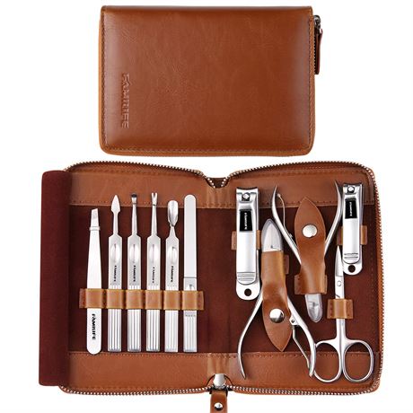 FAMILIFE Professional Manicure Kit Nail Clippers Set 11 in 1