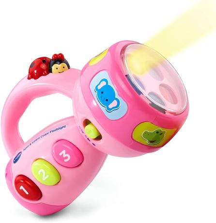 VTech Spin and Learn Color Flashlight Amazon Exclusive, Pink