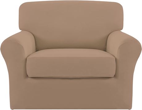 Easy-Going 2 Pieces Microfiber Stretch Chair Slipcover