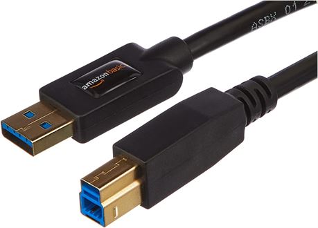 Amazon Basics USB 3.0 Cable - A-Male to B-Male Adapter Cord - 6 Feet