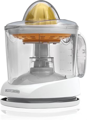 BLACK+DECKER 32oz Citrus Juicer, White, CJ625