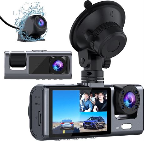 Galphi M2 Dashcam Three Way Triple Car Camera with IR Night Vision