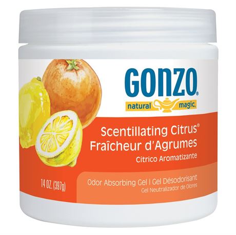 Gonzo Natural Magic Air Purifying Gel,Citrus, 14 Ounce, Pack of 11